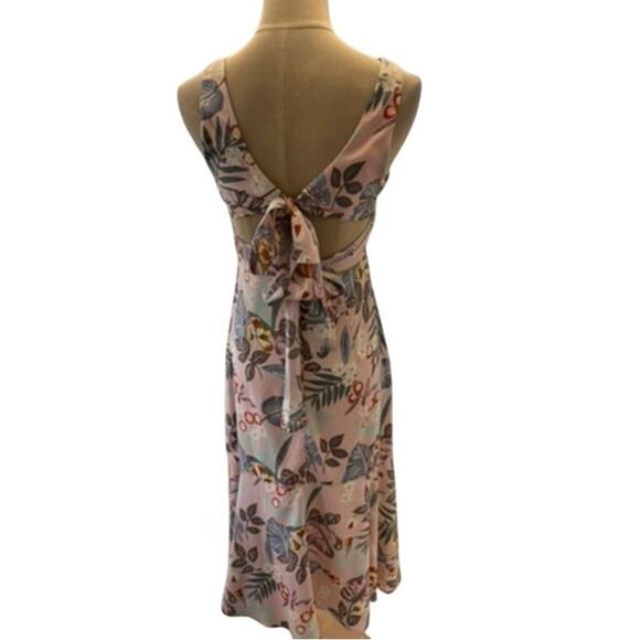 "LULUS" Floral Back Tie Sundress SZ XS Boho Cottage Core Fairy Prairie Whimsical - Picture 2 of 13